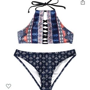 Cupshe lace up halter bikini